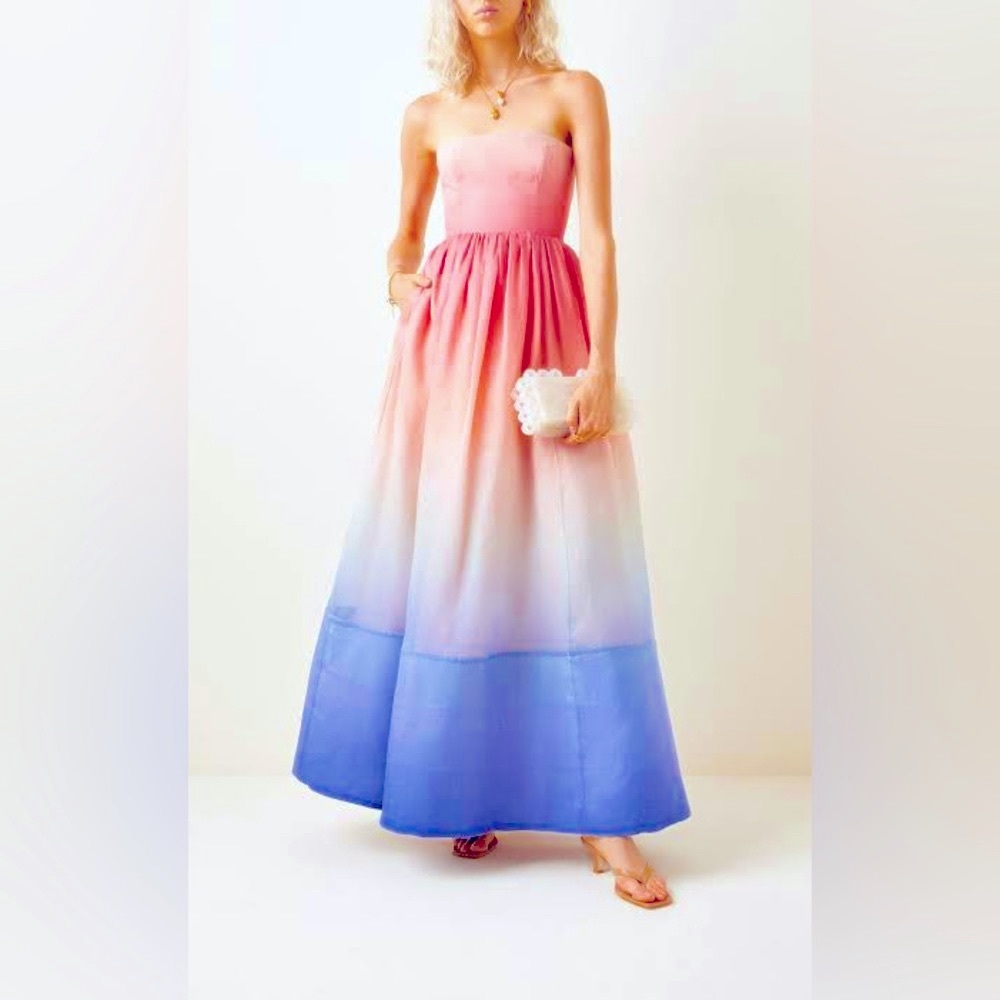 Zimmermann Postcard Ombre  Maxi Dress SIZE 1